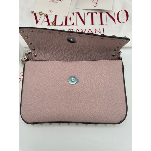 NEW VALENTINO GARAVANI ROCKSTUD BLACK LEATHER MINI CROSSBODY BAG PURSE NWT - Picture 12 of 15